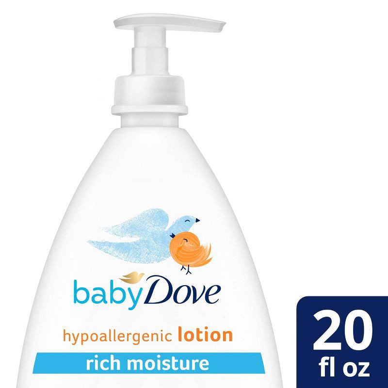 slide 1 of 8, Baby Dove Rich Moisture Sensitive Skin Hypoallergenic Lotion - 20 fl oz, 20 fl oz
