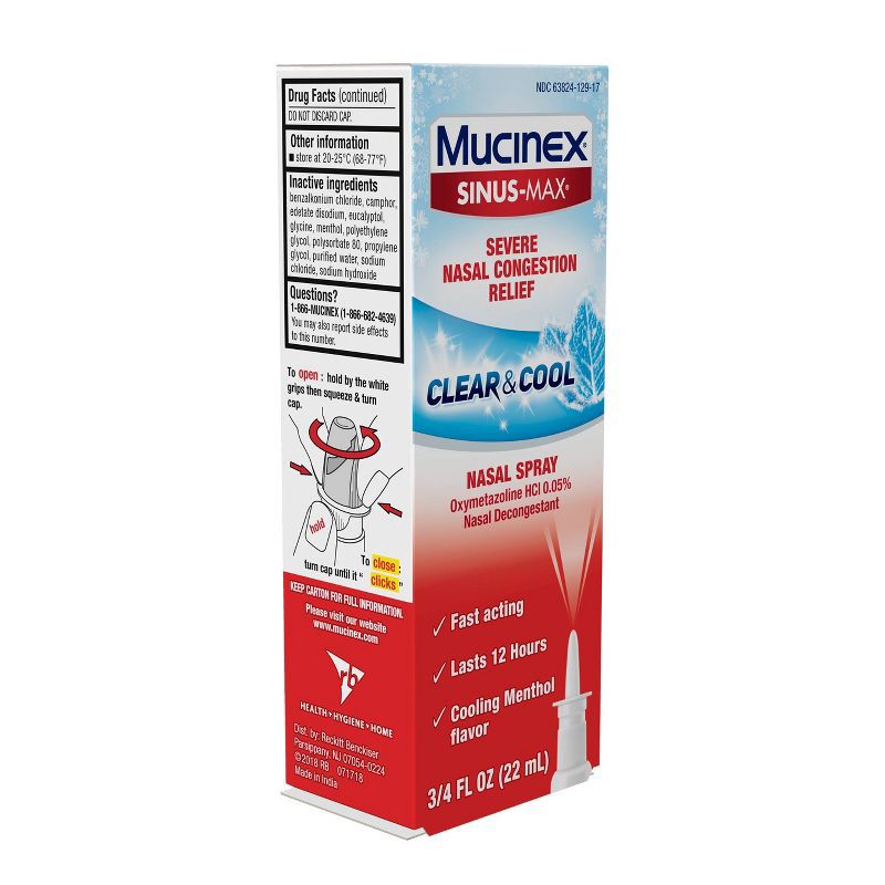 slide 2 of 10, Mucinex Sinus Nasal Spray Decongestant- 0.75 oz, 0.75 oz