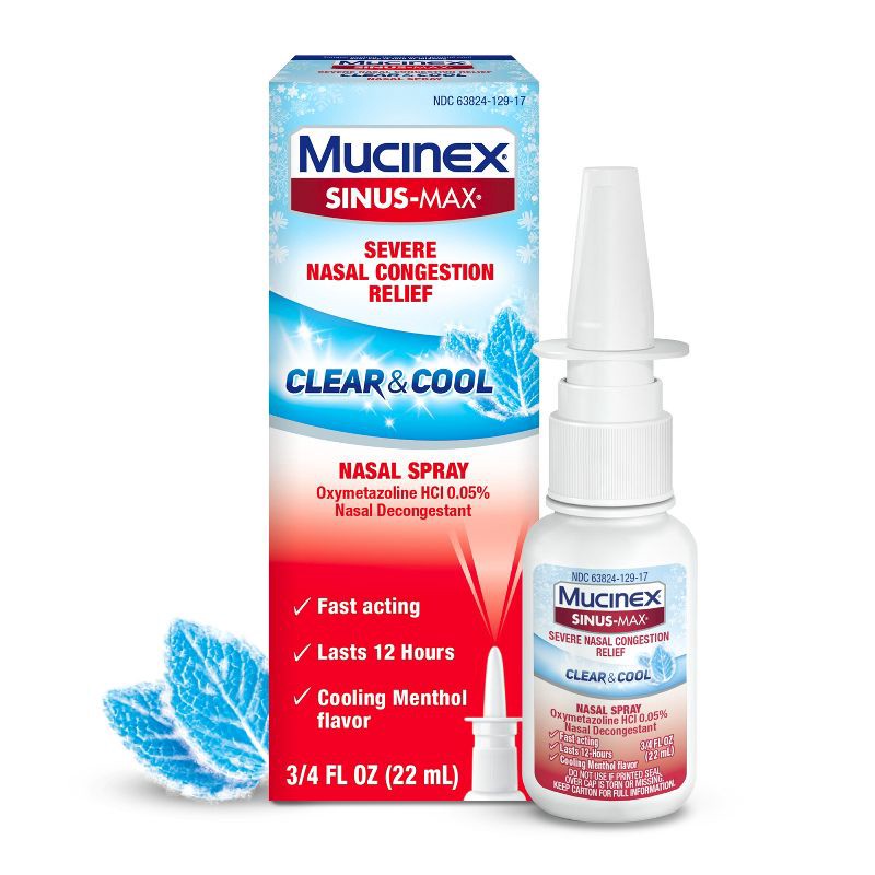 slide 1 of 10, Mucinex Sinus Nasal Spray Decongestant- 0.75 oz, 0.75 oz