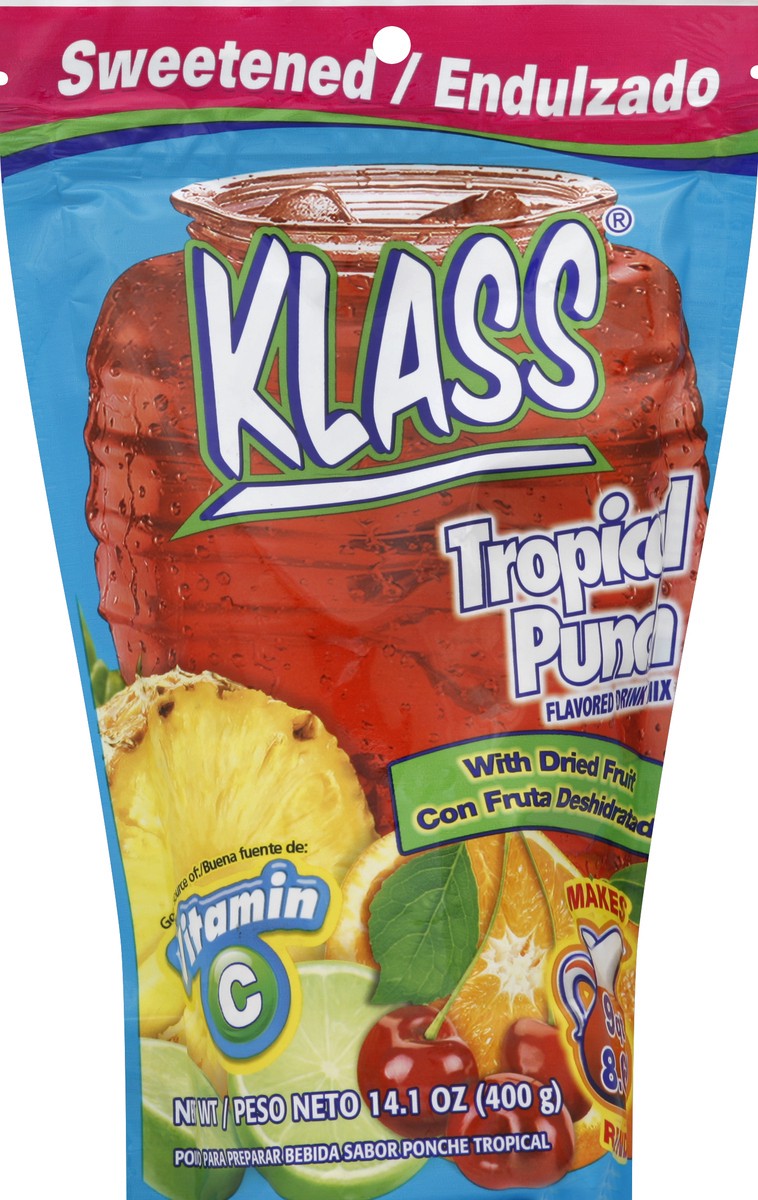 slide 3 of 3, Klass Agua Frescas Drink Mix Tropical Punch Makes 9 Qts, 14.1 oz