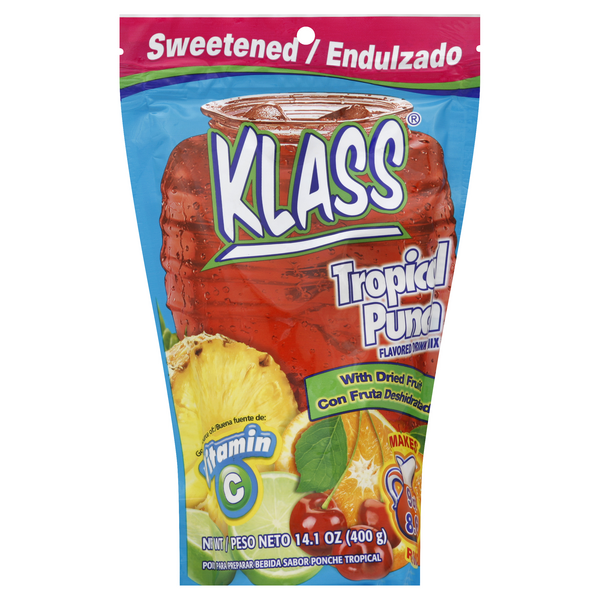 slide 1 of 3, Klass Agua Frescas Drink Mix Tropical Punch Makes 9 Qts, 14.1 oz