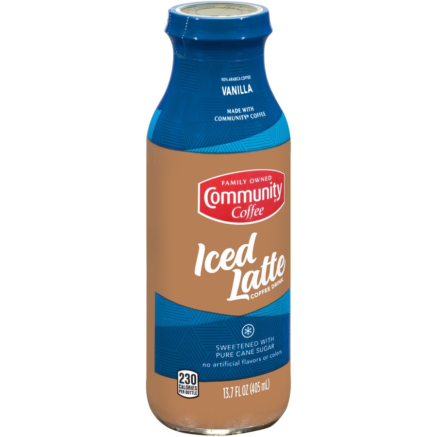 slide 2 of 8, Community Coffee Vanilla Iced Latte - 13.7 oz, 13.7 oz