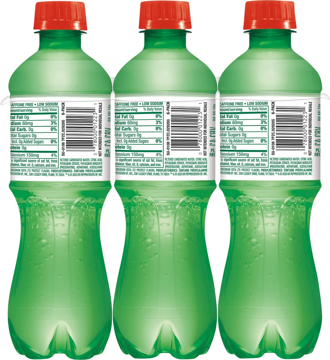 slide 2 of 7, 7UP Zero Sugar Lemon Lime Soda Bottles - 6 ct; 16.9 fl oz, 6 ct; 16.9 fl oz