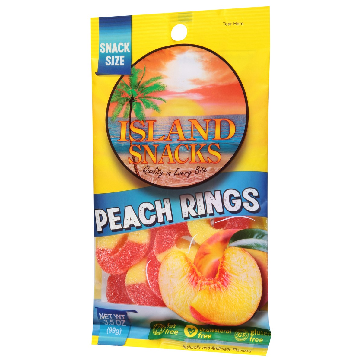 slide 6 of 9, Island Snacks Peach Rings Snack Size 3.5 oz, 3.5 oz