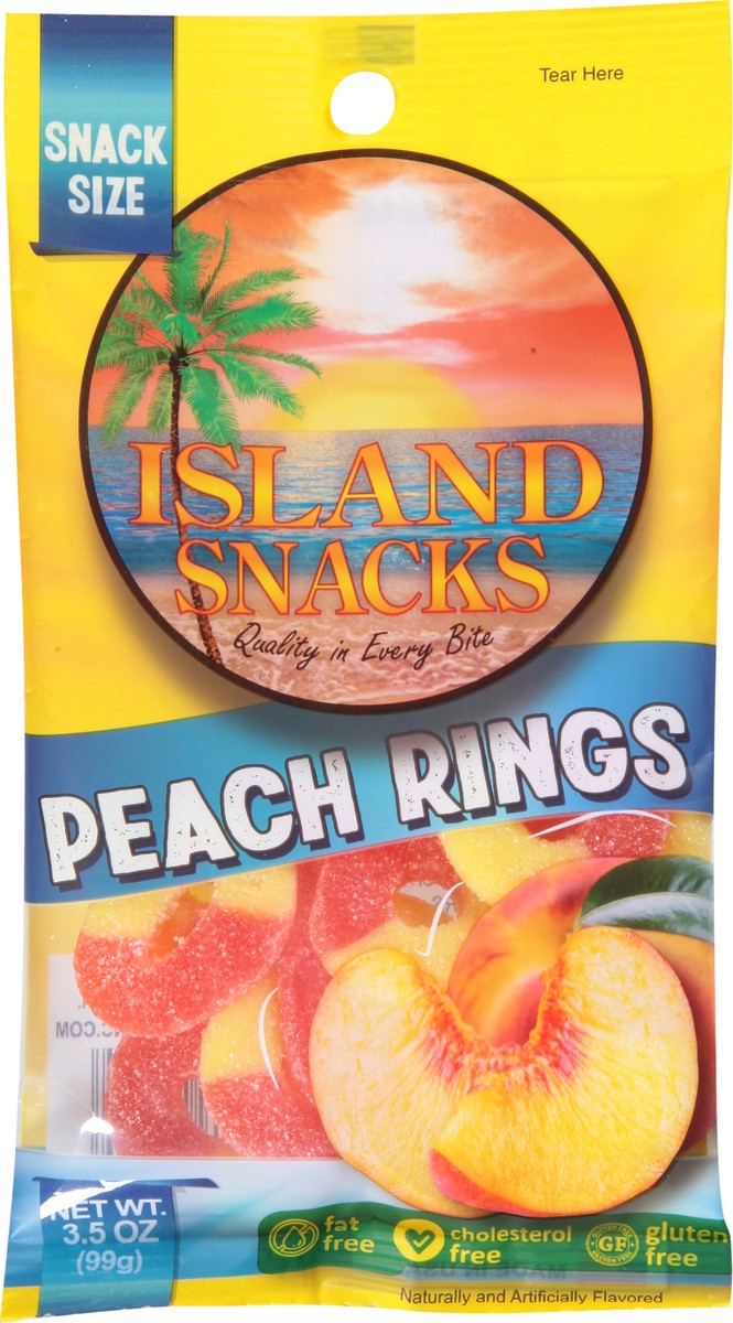 slide 5 of 9, Island Snacks Peach Rings Snack Size 3.5 oz, 3.5 oz