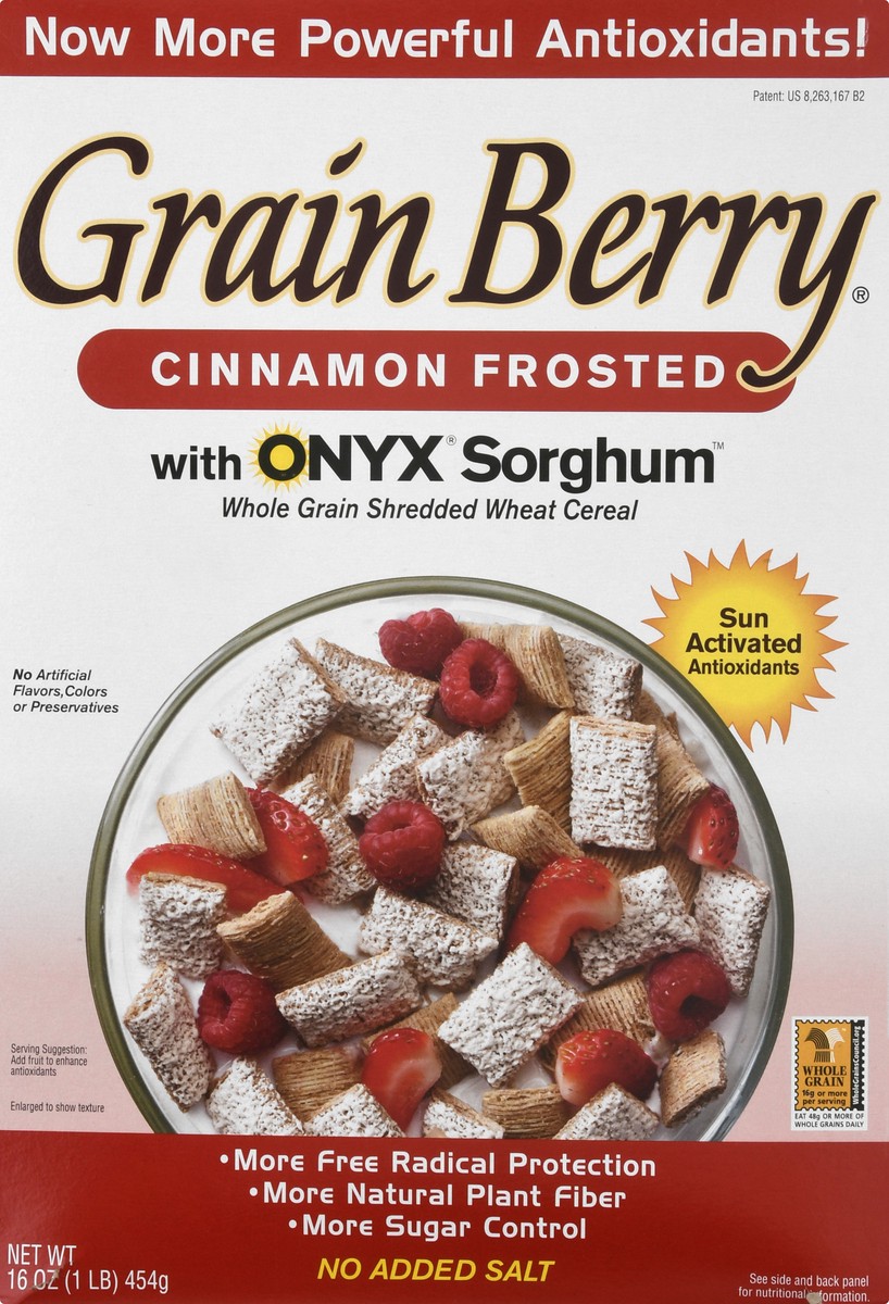 slide 13 of 13, Grain Berry Cinnamon Frosted with Onyx Sorghum Cereal 16 oz, 16 oz