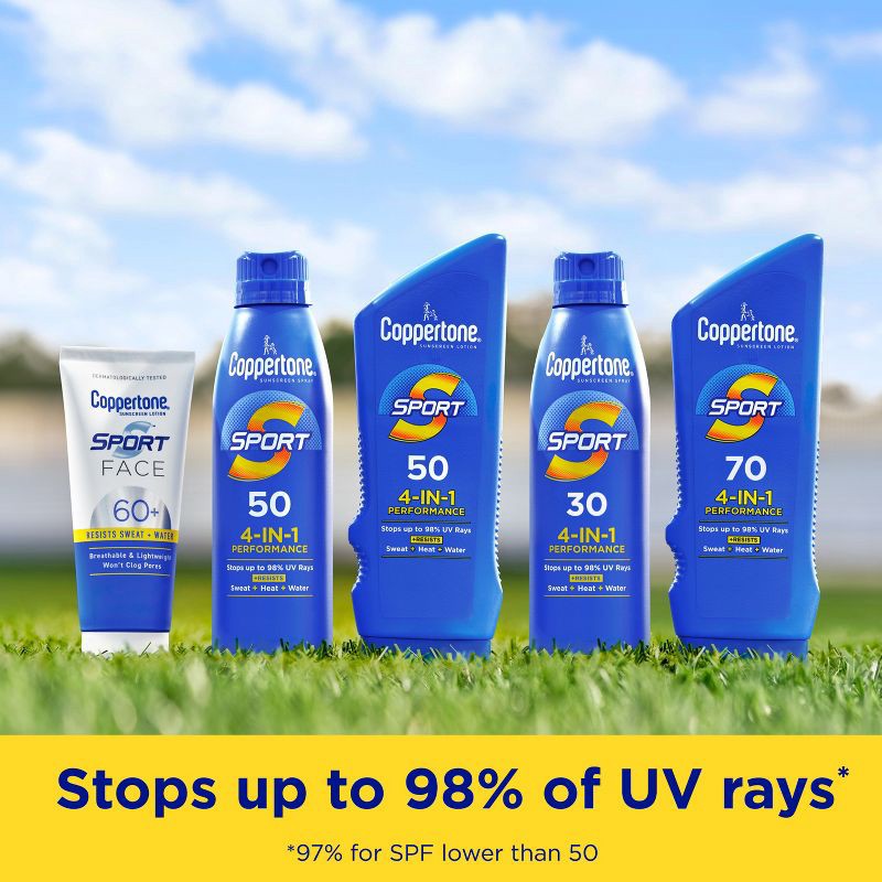 slide 6 of 17, Coppertone Sport Sunscreen Spray - SPF 30 - Twin Pack 11oz, 11 oz
