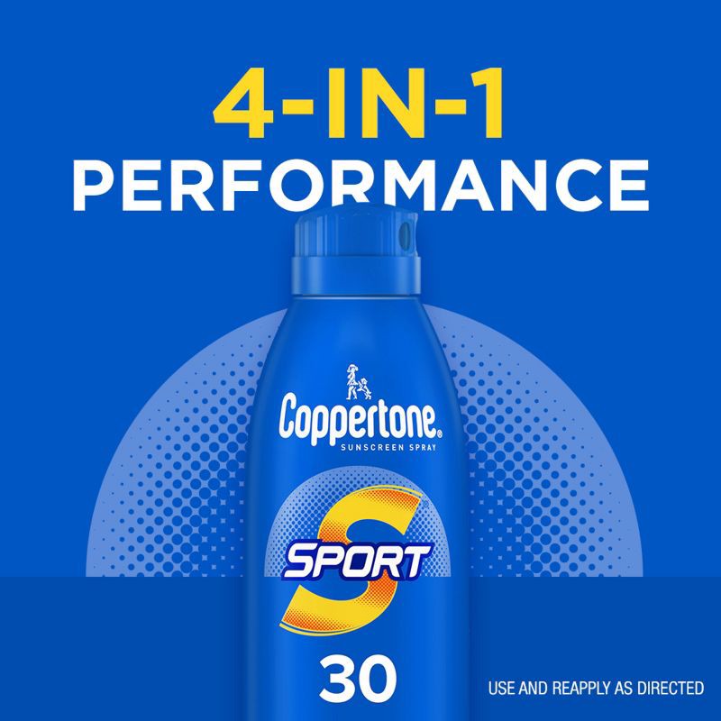slide 7 of 17, Coppertone Sport Sunscreen Spray - SPF 30 - Twin Pack 11oz, 11 oz