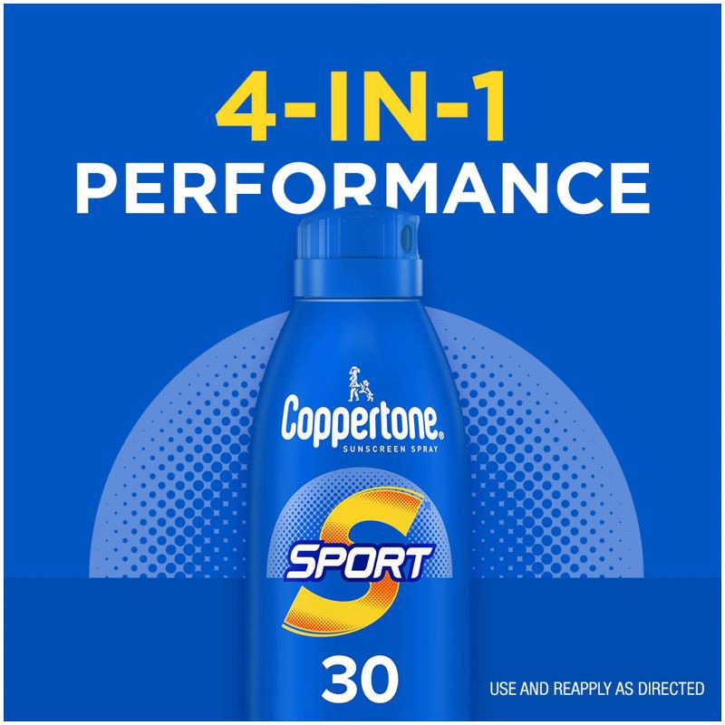 slide 7 of 12, Coppertone Sport Sunscreen Spray - SPF 30 - Twin Pack 11oz, 11 oz