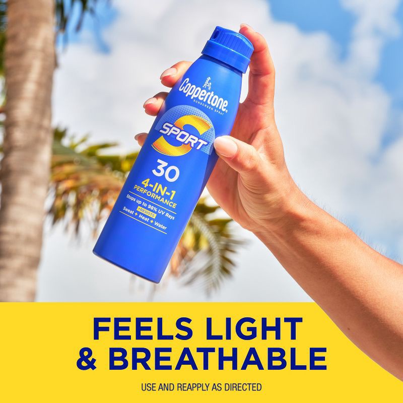 slide 9 of 17, Coppertone Sport Sunscreen Spray - SPF 30 - Twin Pack 11oz, 11 oz