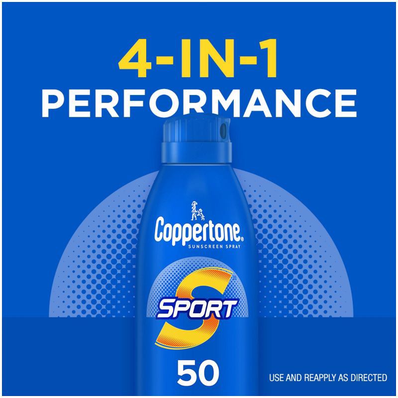 slide 7 of 11, Coppertone Sport Sunscreen Spray - SPF 50 - 11oz - Twin Pack, 0 x 11 oz