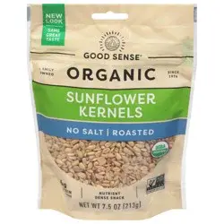 Good Sense Organic No Salt Roasted Sunflower Kernels