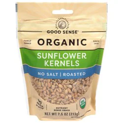 Good Sense Organic No Salt Roasted Sunflower Kernels 7.5 oz