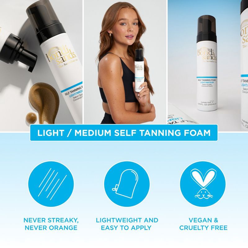 slide 5 of 10, Bondi Sands Self-Tanning Foam Light/Medium - 6.76 fl oz, 6.76 fl oz