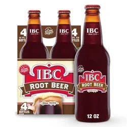 I.B.C. Root Beer IBC Root Beer Soda Made with Sugar - 4pk/12 fl oz Glass bottles