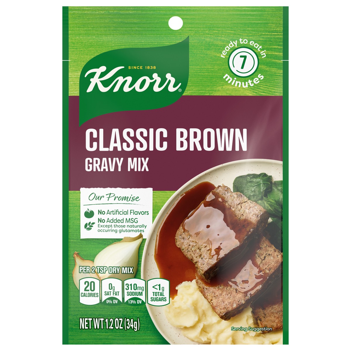 slide 1 of 3, Knorr Gravy Mix Classic Brown, 1.2 oz, 