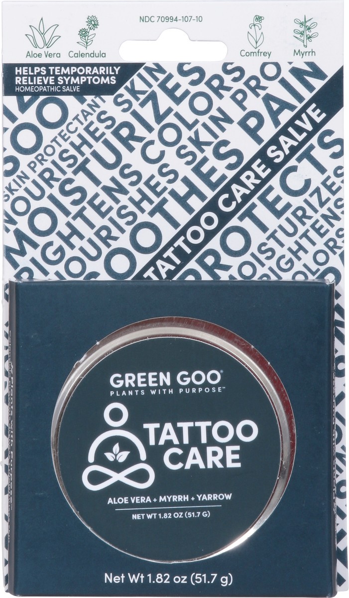 slide 11 of 15, Green Goo Aloe Vera + Myrrh + Yarrow Tattoo Care Salve 1.82 oz, 1.82 oz