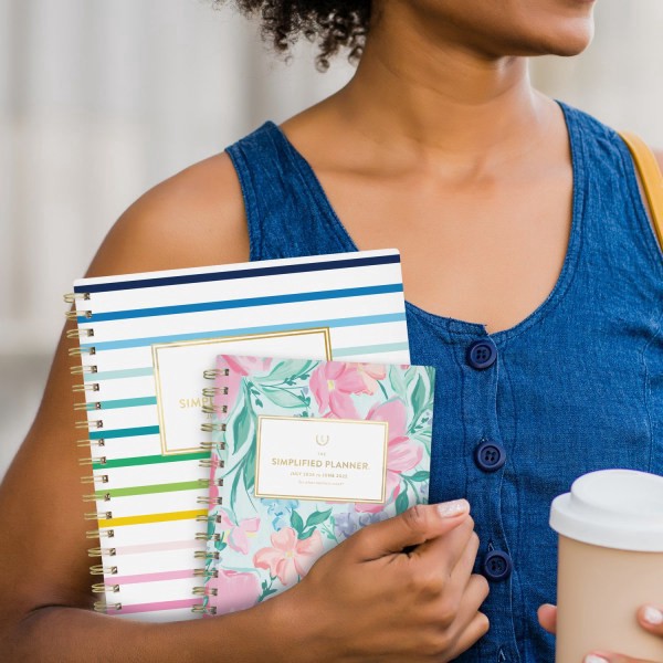 slide 8 of 8, 2024-2025 At-A-Glance Simplified By Emily Ley Weekly/Monthly Academic Planner, 5-1/2"" X 8-1/2"", Floral, July 2024 To June 2025, El25-200A, 1 ct