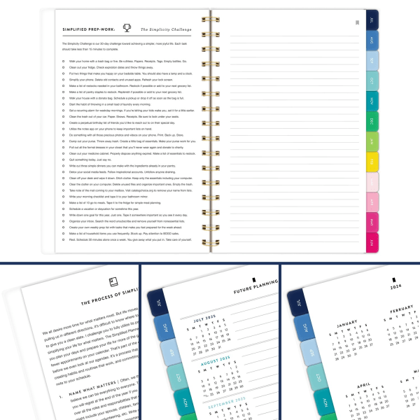slide 3 of 8, 2024-2025 At-A-Glance Simplified By Emily Ley Weekly/Monthly Academic Planner, 5-1/2"" X 8-1/2"", Floral, July 2024 To June 2025, El25-200A, 1 ct