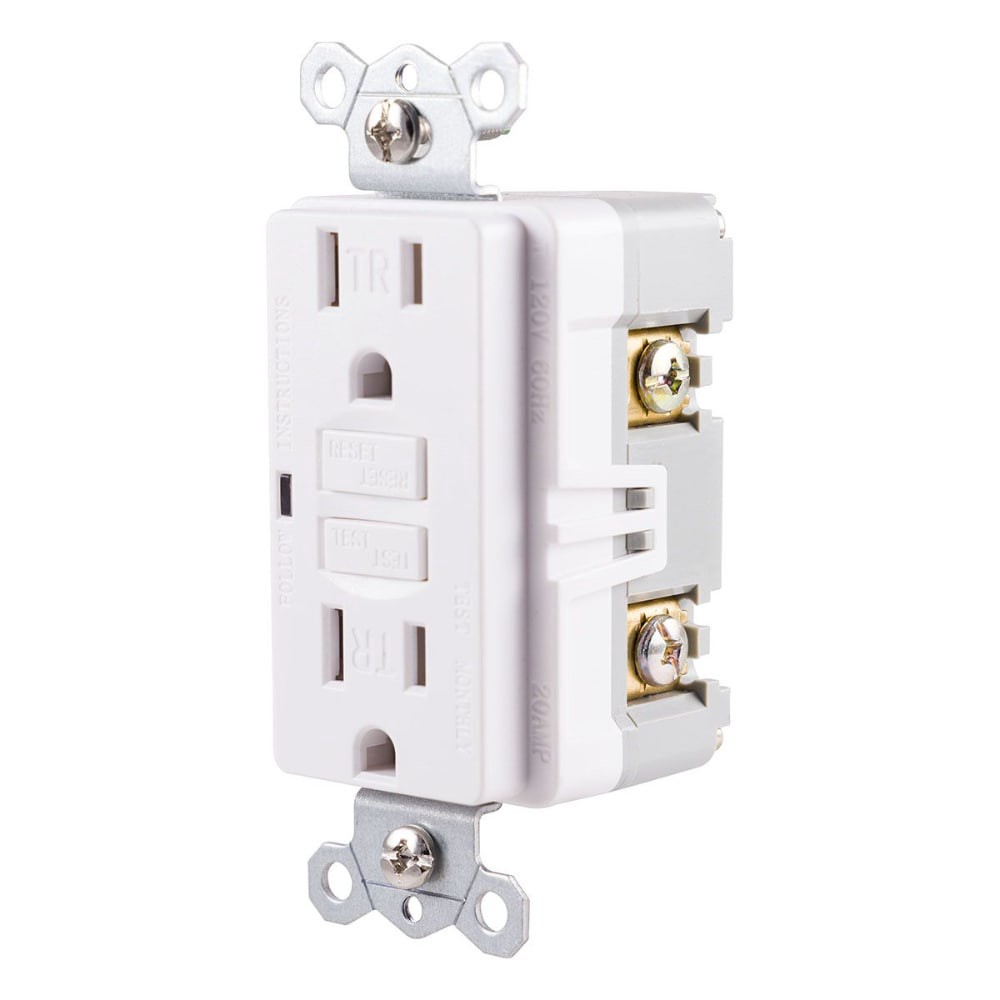 slide 1 of 1, Ge Tamper Resistant Ground Fault Receptacle, 1 ct