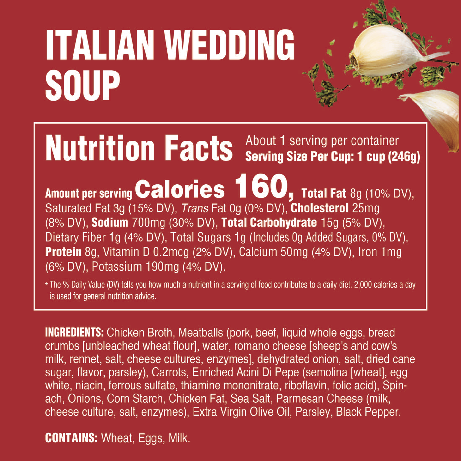 slide 2 of 2, Rao's Homemade Rao's Made for Home Italian Wedding Soup, 16oz, Real Vegetables, Traditional Italian Heat and Serve Soup, 16 oz