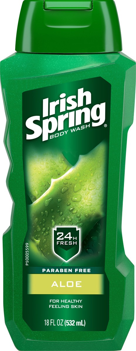 slide 3 of 6, Irish Spring Body Wash Aloe, 18 fl oz