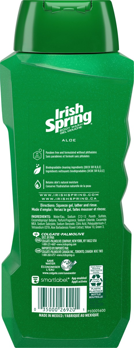 slide 5 of 6, Irish Spring Body Wash Aloe, 18 fl oz