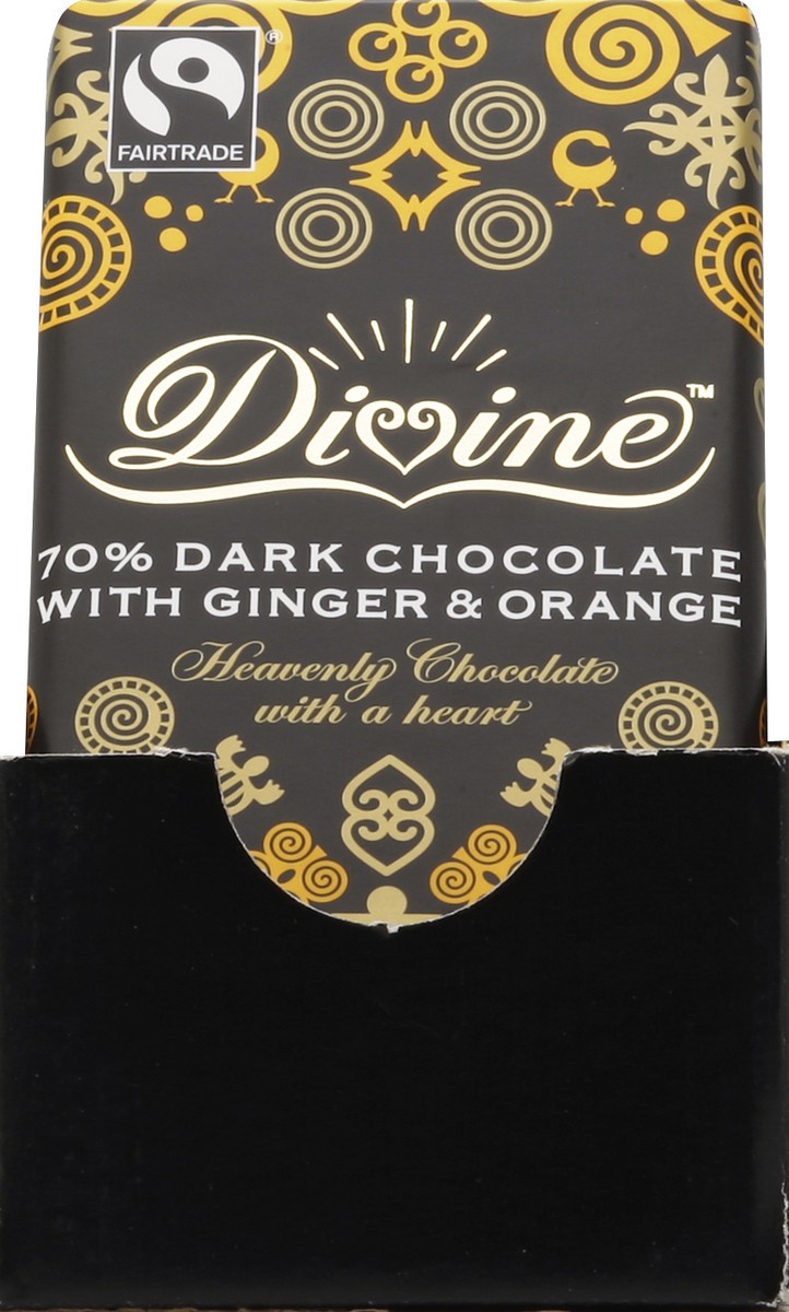 slide 2 of 2, Divine Dark Chocolate With Ginger Orange Bar, 3.5 oz