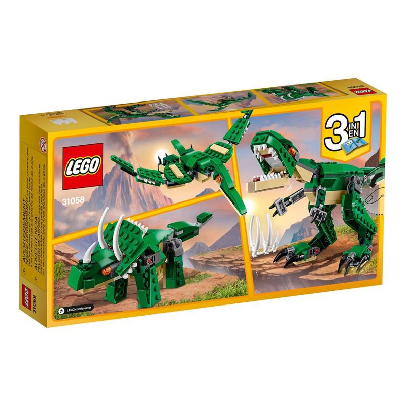 slide 3 of 11, LEGO Creator 3 in 1 Mighty Dinosaurs Model Building Set 31058, 1 ct