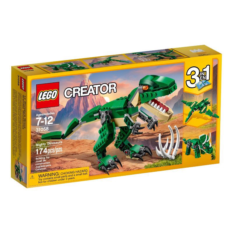 slide 4 of 11, LEGO Creator 3 in 1 Mighty Dinosaurs Model Building Set 31058, 1 ct