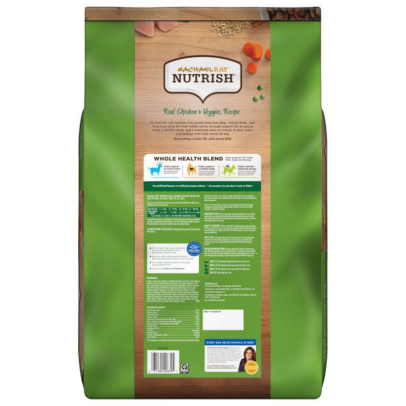 slide 2 of 7, Rachael Ray Nutrish Whole Health Blend Real Chicken and Vegetable Recipe Dry Dog Food - 40lbs, 40 lb