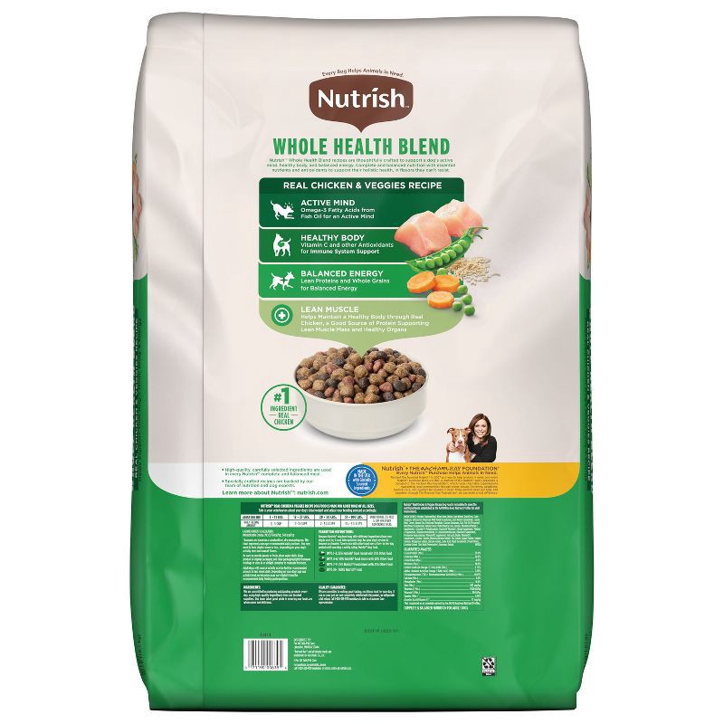 slide 2 of 10, Nutrish Whole Health Blend Real Chicken and Vegetable Recipe Dry Dog Food - 40lbs, 40 lb