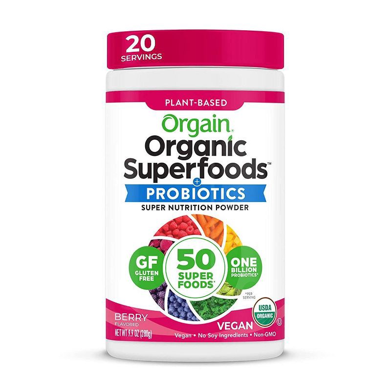 slide 1 of 1, Orgain Organic Superfood Powder - Berry, 9.92 oz