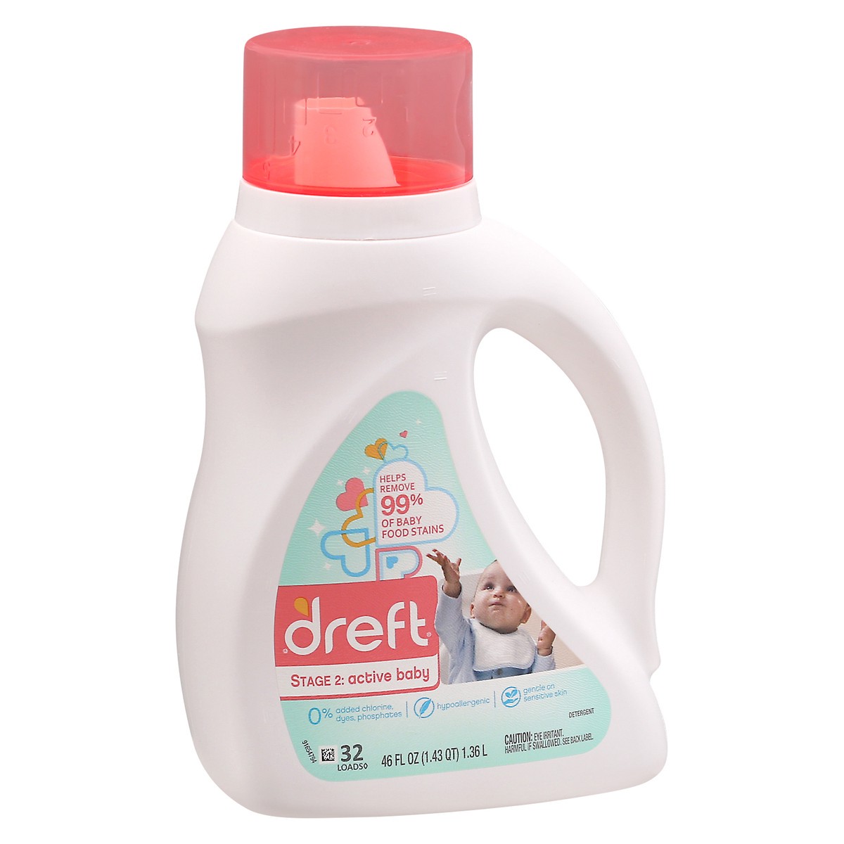 slide 2 of 9, Dreft Laundry Detergent Baby99%, 46 fl oz