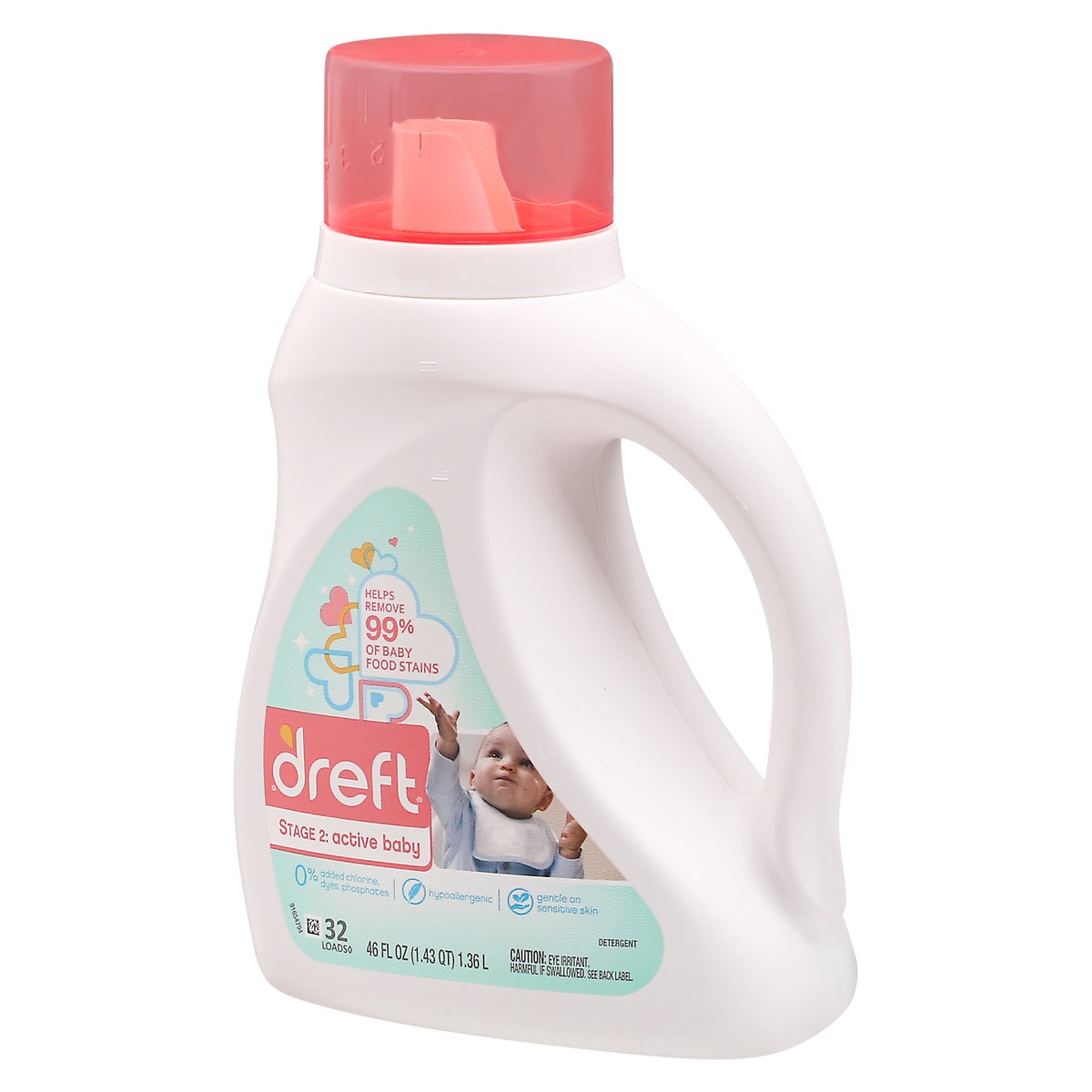 slide 3 of 9, Dreft Laundry Detergent Baby99%, 46 fl oz