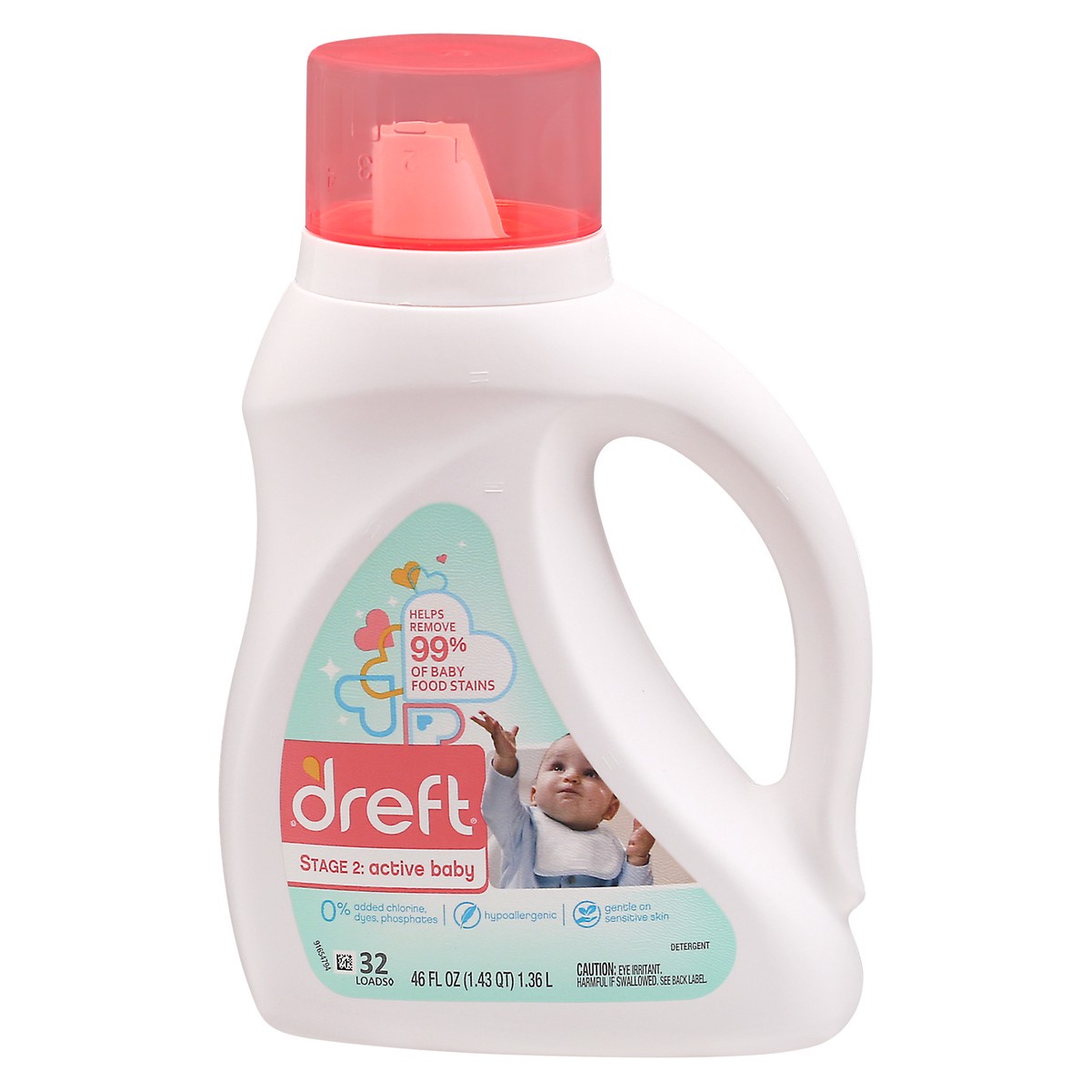 slide 1 of 9, Dreft Laundry Detergent Baby99%, 46 fl oz