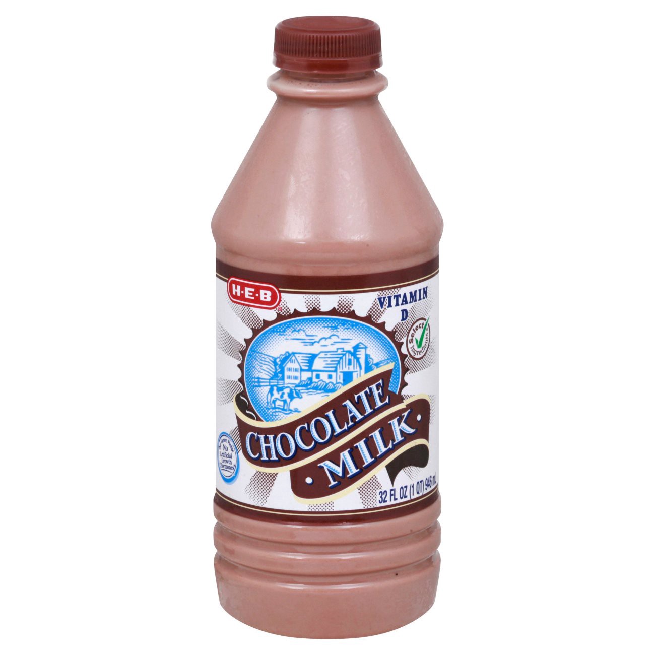 slide 1 of 1, H-E-B Chocolate Milk, 1 qt