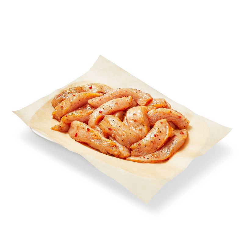 slide 2 of 3, Fajita Seasoned Chicken Breast Strips Meal Kit - 16oz - Serves 2 - Good & Gather™, 16 oz