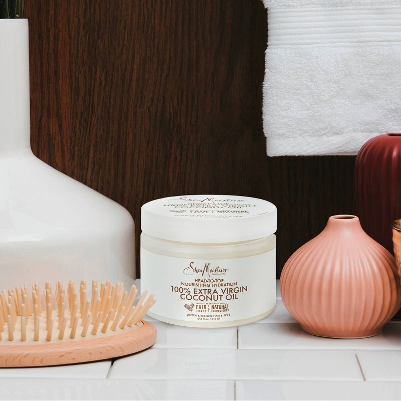 slide 4 of 8, SheaMoisture 100% Extra Virgin Coconut Oil - 10.1 fl oz, 10.1 fl oz