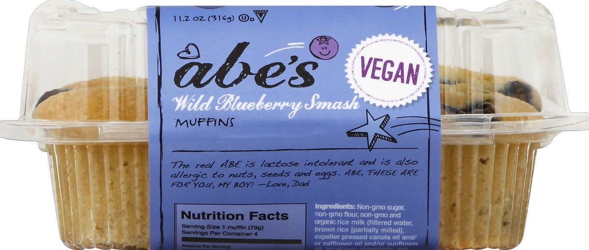 slide 1 of 4, Abe's Muffins 4 ea, 4 ct