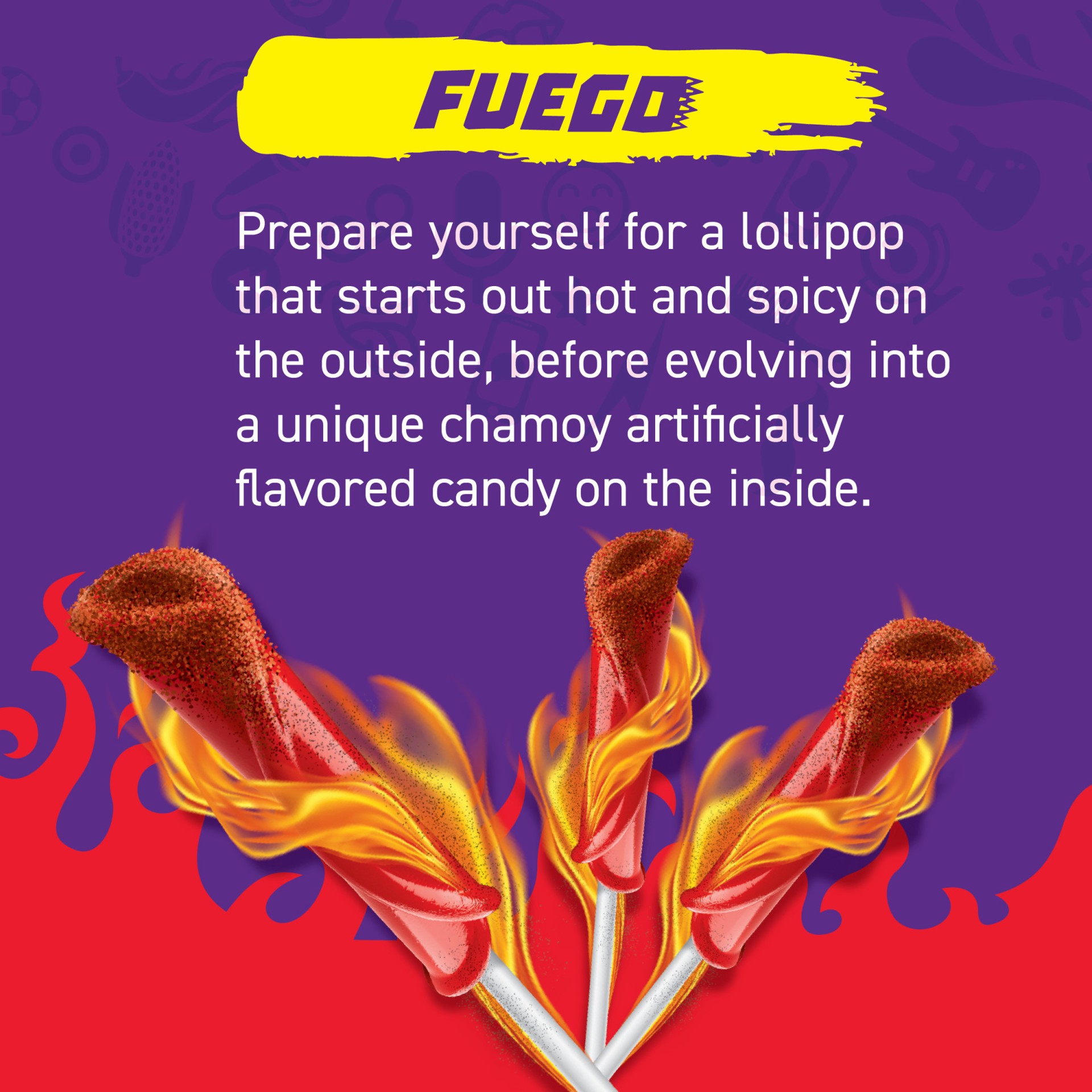 slide 4 of 5, Vero Takis Lollipop Fuego Chamoy Lollipop, 4.23 oz
