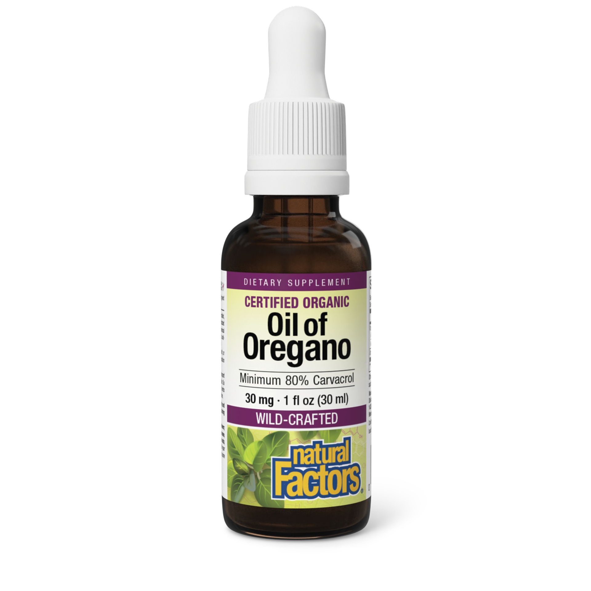 slide 1 of 2, Natural Factors Certified Organic Oil Of Oregano, 1 fl oz