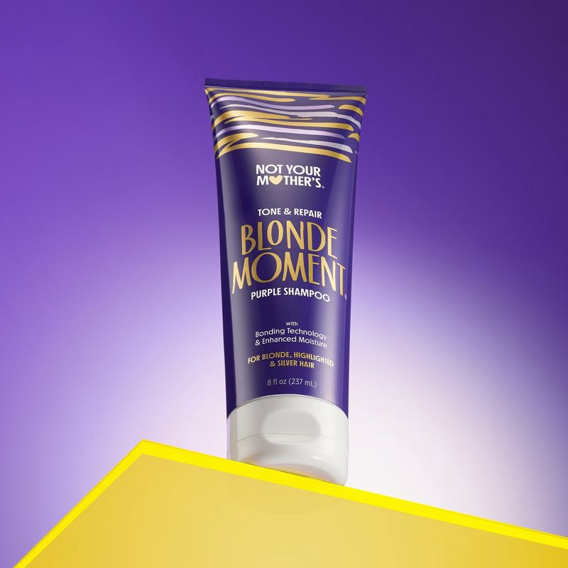 slide 3 of 7, Not Your Mother's Blonde Moment Purple Bonding Shampoo Tone and Repair Lightened Hair - 8 fl oz, 8 fl oz