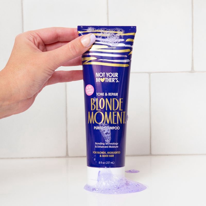slide 6 of 9, Not Your Mother's Blonde Moment Purple Bonding Shampoo Tone and Repair Lightened Hair - 8 fl oz, 8 fl oz
