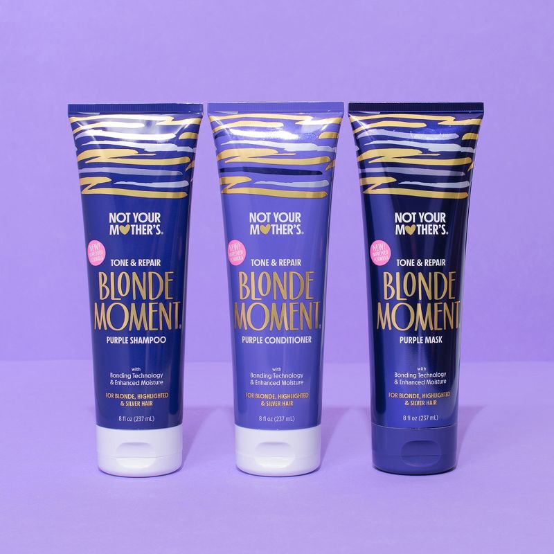 slide 7 of 9, Not Your Mother's Blonde Moment Purple Bonding Shampoo Tone and Repair Lightened Hair - 8 fl oz, 8 fl oz