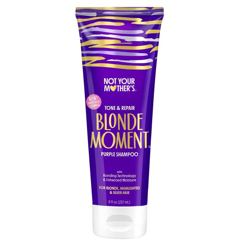 slide 1 of 9, Not Your Mother's Blonde Moment Purple Bonding Shampoo Tone and Repair Lightened Hair - 8 fl oz, 8 fl oz