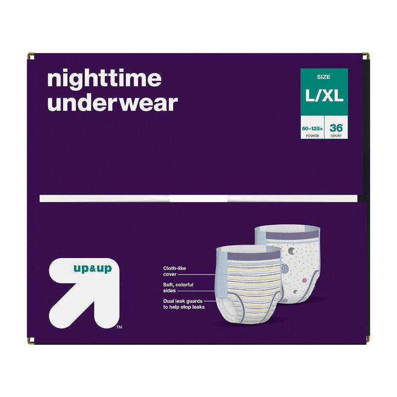 slide 2 of 4, Nighttime Underwear - Size L/XL - 36ct - up&up, 36 ct