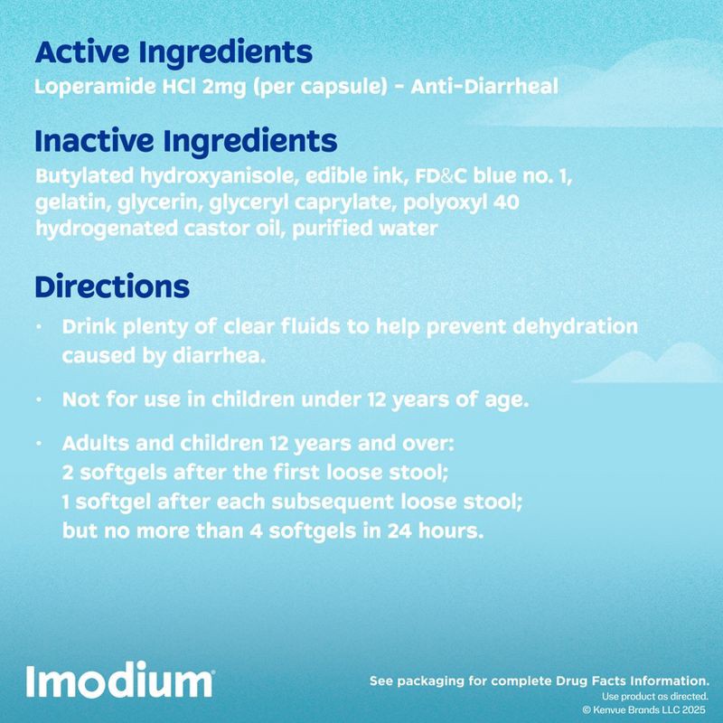 slide 9 of 11, Imodium A-D Diarrhea Softgels - 24ct, 24 ct
