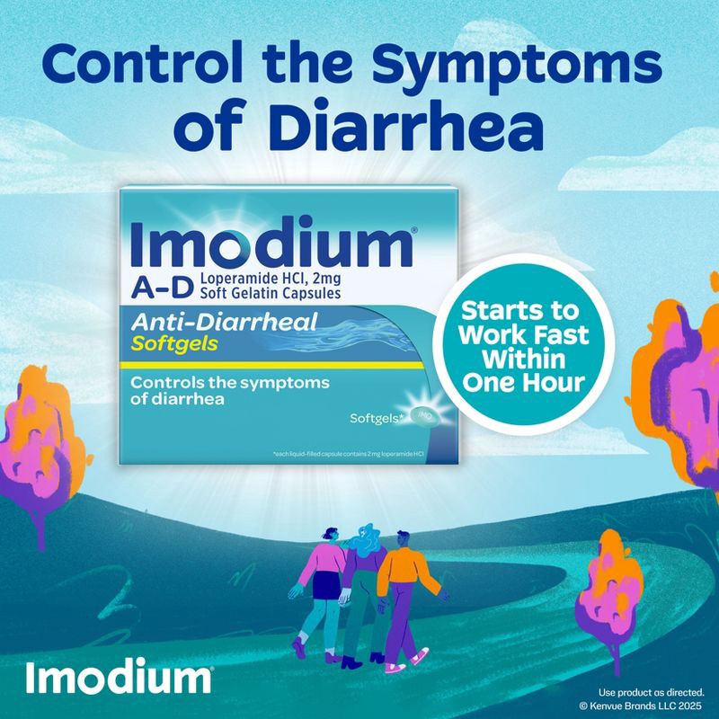 slide 11 of 11, Imodium A-D Diarrhea Softgels - 24ct, 24 ct