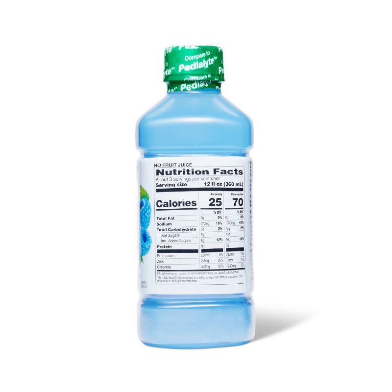 slide 2 of 6, Blue Raspberry Oral Electrolyte Solution - 33.8 fl oz - up & up™, 33.8 fl oz